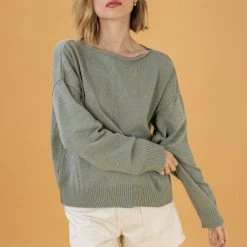 SHOKO New In Knit Sweater Lilliana In Khaki.