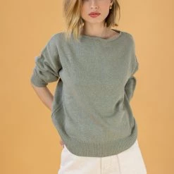 SHOKO New In Knit Sweater Lilliana In Khaki.