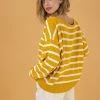 SHOKO New In Knit Sweater Lilliana Stripes Mustard.