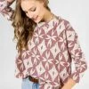 SHOKO Sweaters & Hoodies Knit Sweater Noelle Snowflake Raspberry