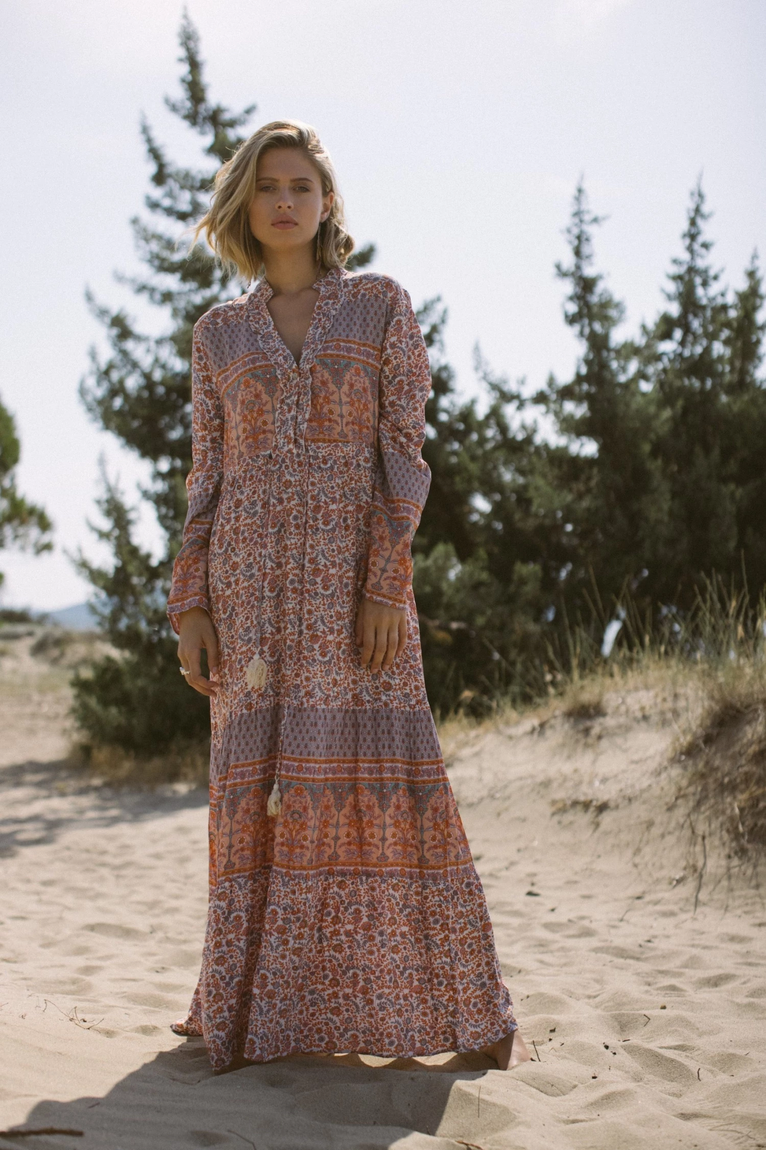 SHOKO Maxi Dress Margaret Dusty Boho New In 1 SHOKO Maxi Dress Margaret Dusty Boho New In