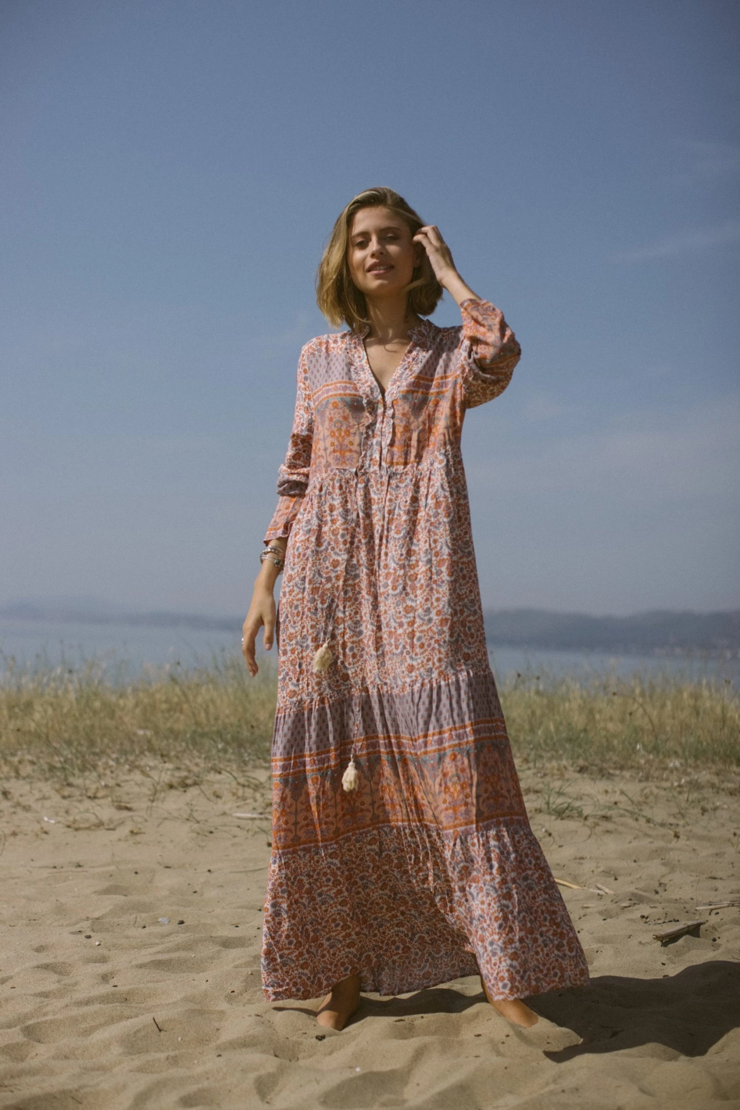 SHOKO Maxi Dress Margaret Dusty Boho New In 2 SHOKO Maxi Dress Margaret Dusty Boho New In