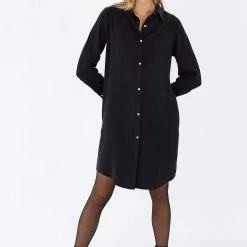 SHOKO Milena Shirt Dress Black. Dresses