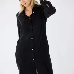 SHOKO Milena Shirt Dress Black. Dresses