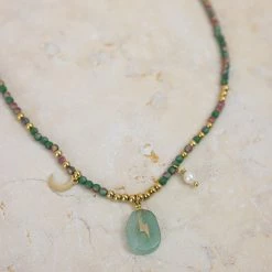 SHOKO Next Day Delivery Necklace Emerald Moon