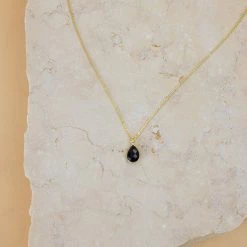 SHOKO Necklace Gold Teardrop Black Next Day Delivery 5 SHOKO Necklace Gold Teardrop Black Next Day Delivery