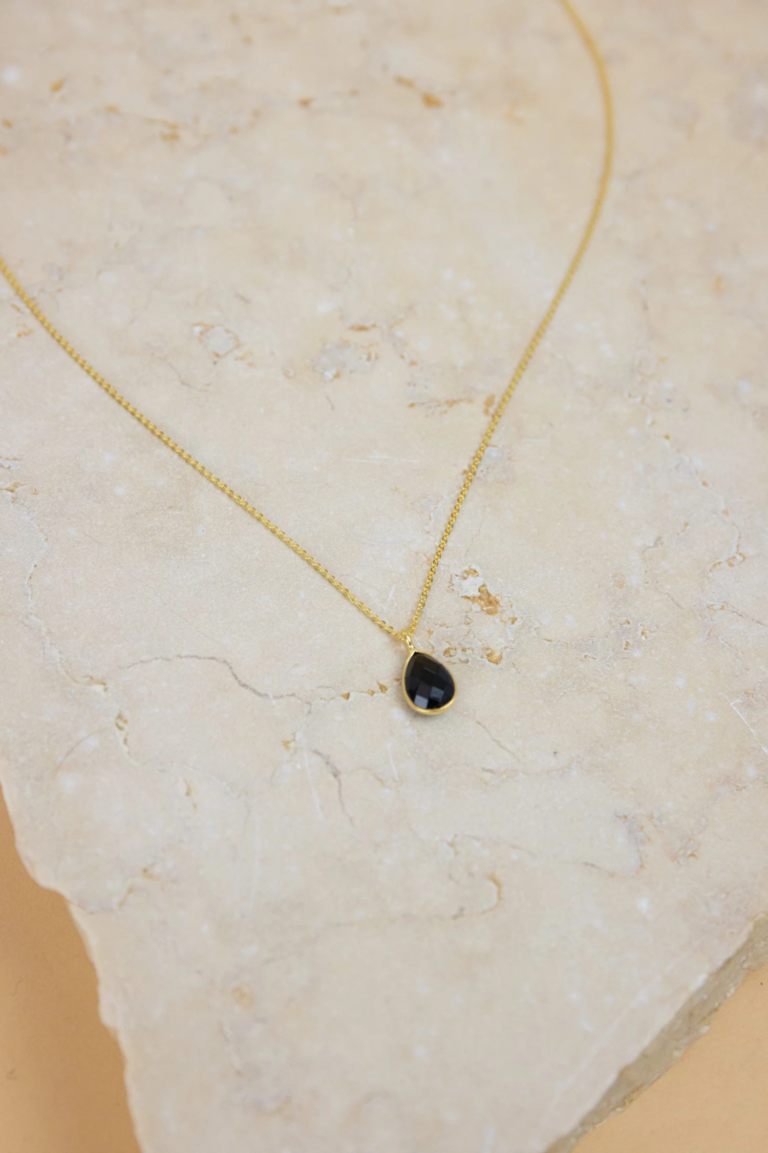 SHOKO Necklace Gold Teardrop Black Next Day Delivery 1 SHOKO Necklace Gold Teardrop Black Next Day Delivery