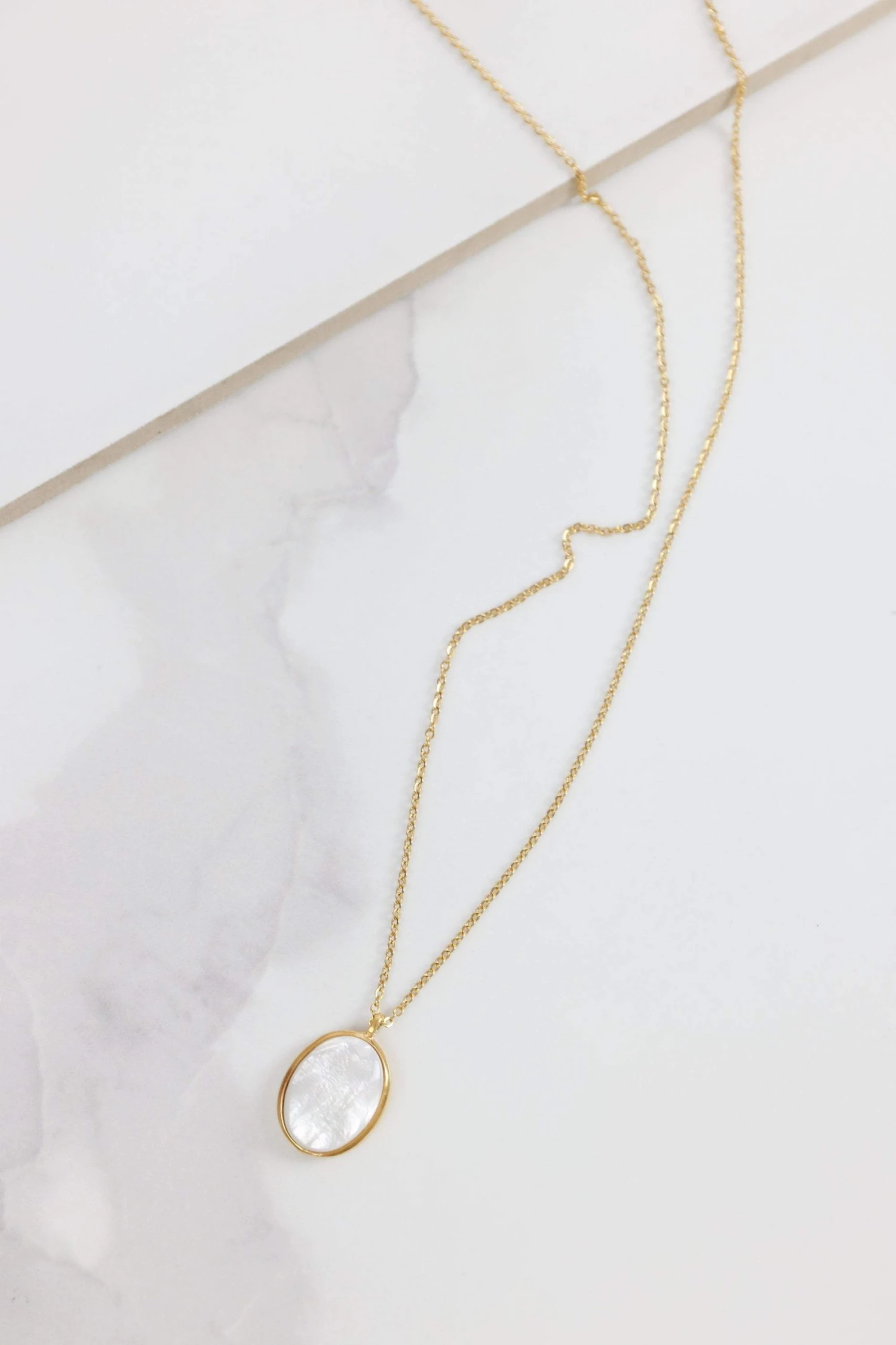 SHOKO Jewelry Necklace Midstone Gold Ivory 1 SHOKO Jewelry Necklace Midstone Gold Ivory