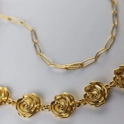 SHOKO Next Day Delivery Necklace Pearls And Roses Gold