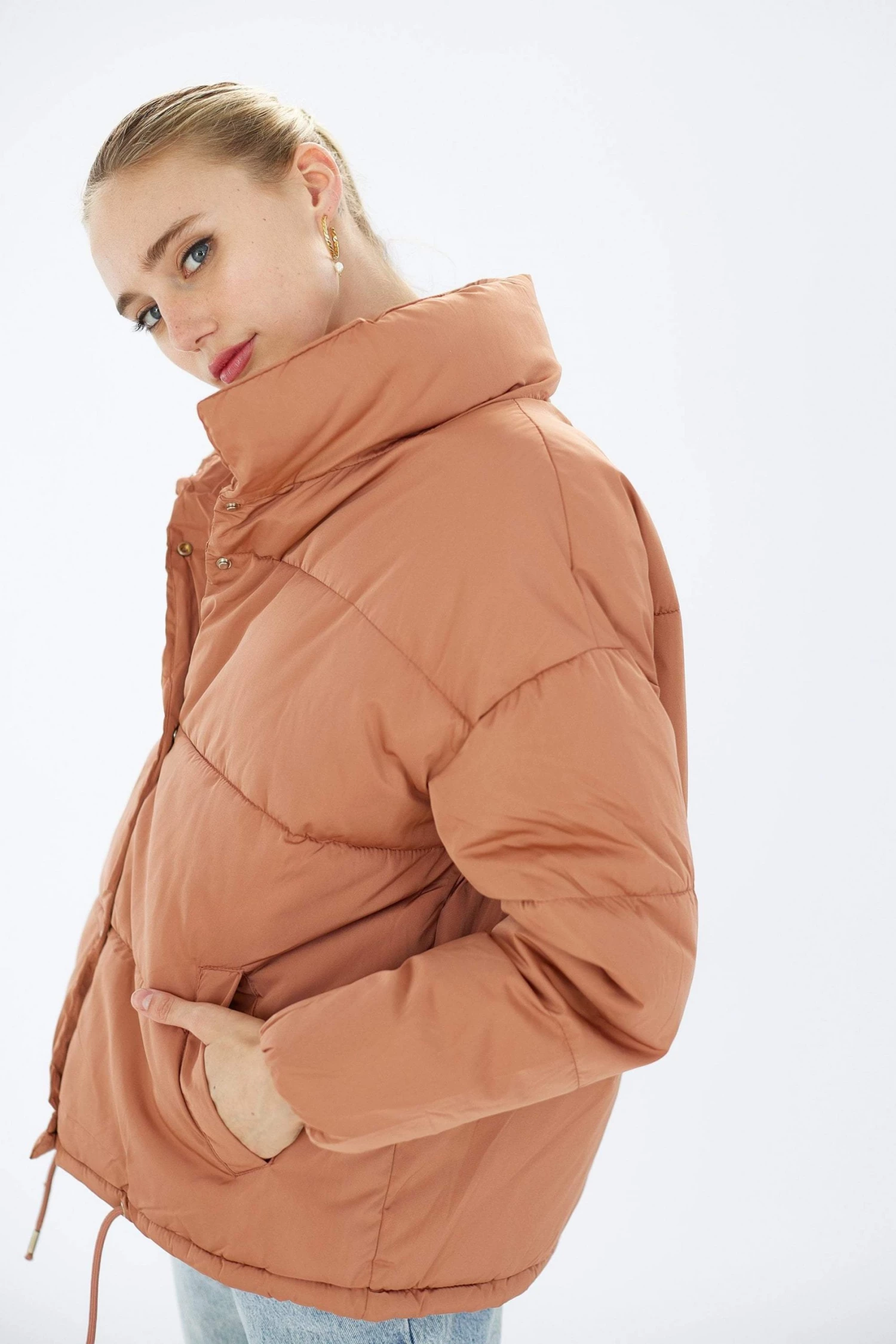 SHOKO Puffer Jacket Dusty Pink Cardigans & Jackets 2 SHOKO Puffer Jacket Dusty Pink Cardigans & Jackets