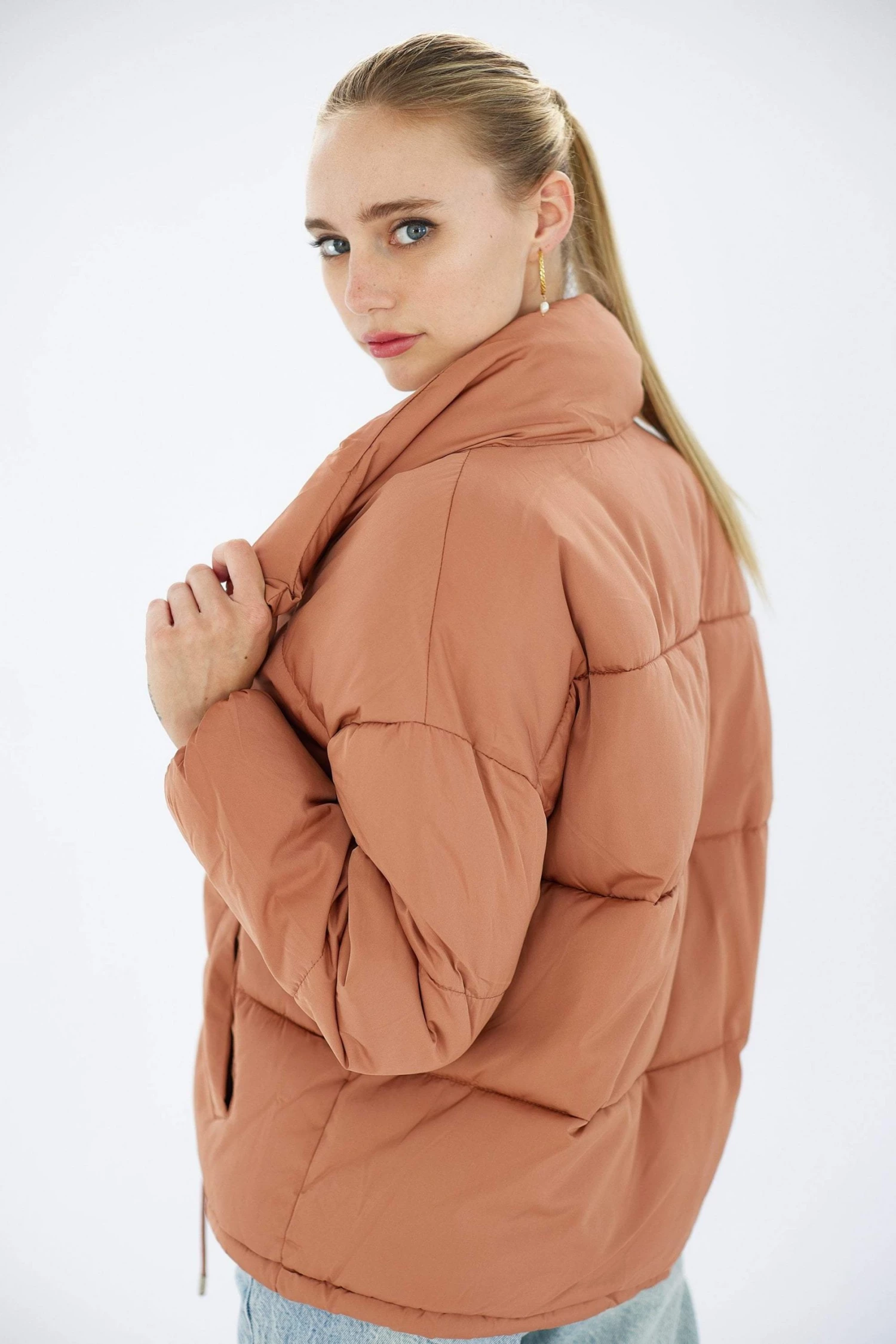 SHOKO Puffer Jacket Dusty Pink Cardigans & Jackets 3 SHOKO Puffer Jacket Dusty Pink Cardigans & Jackets