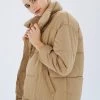 SHOKO Puffer Jacket Mocha Cardigans & Jackets