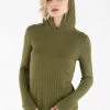 SHOKO Ribb Hoodie Aspen Olive.