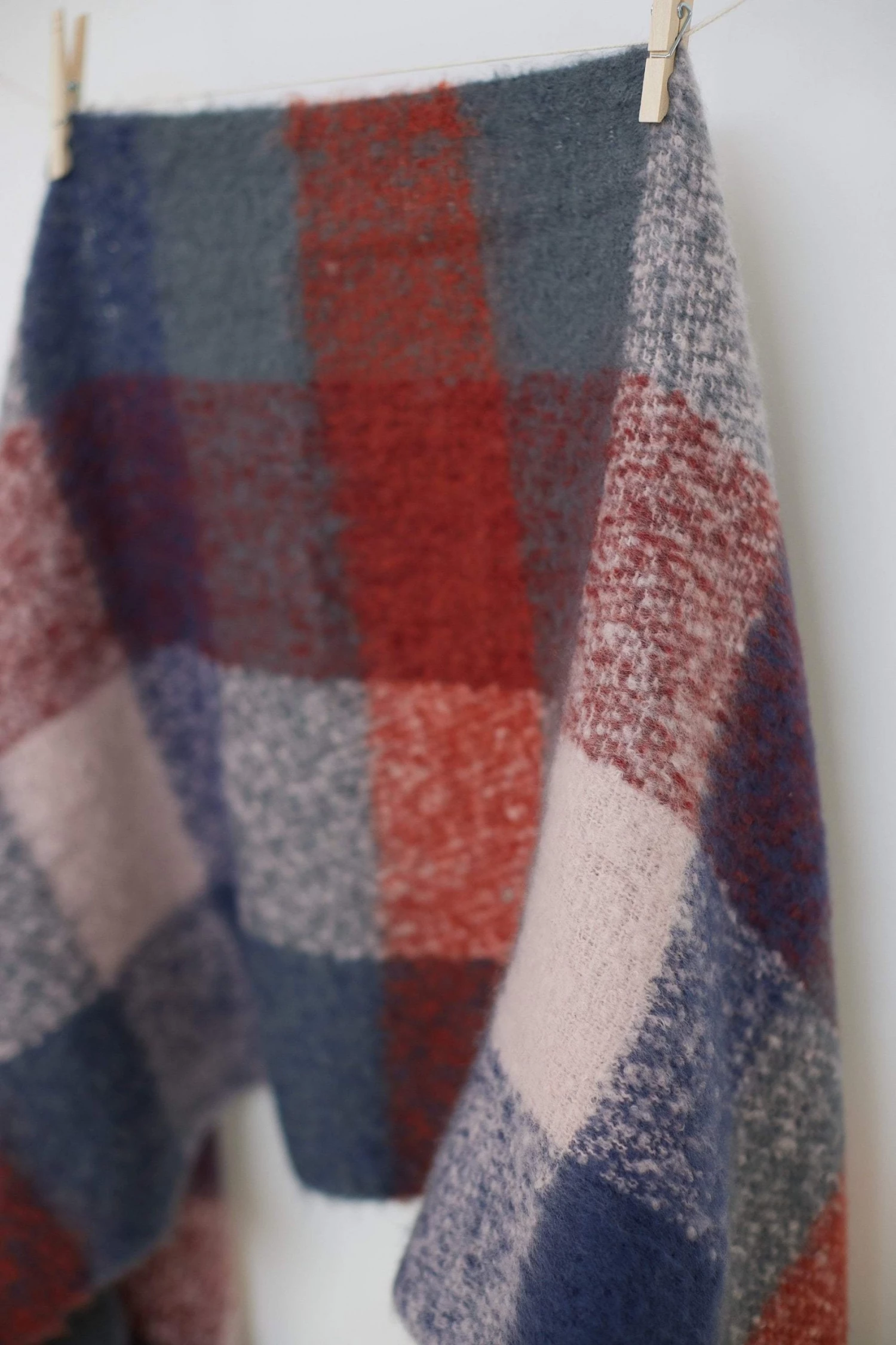 SHOKO Scarves & Beanies Scarf Patchy Blue Terracotta 3 SHOKO Scarves & Beanies Scarf Patchy Blue Terracotta