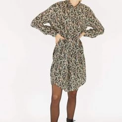 SHOKO Shirt Dress Stacy Black Floral. Dresses