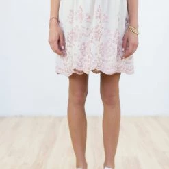 SHOKO Skirt Shea In Cream & Pink. Skirts & Bottoms