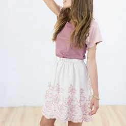 SHOKO Skirt Shea In Cream & Pink. Skirts & Bottoms 7 SHOKO Skirt Shea In Cream & Pink. Skirts & Bottoms