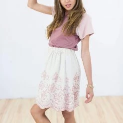 SHOKO Skirt Shea In Cream & Pink. Skirts & Bottoms 6 SHOKO Skirt Shea In Cream & Pink. Skirts & Bottoms