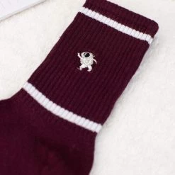 SHOKO Next Day Delivery Socks Astronaut Burgundy