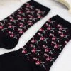 SHOKO Socks Roses Black Next Day Delivery