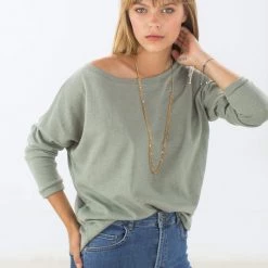 SHOKO Sweater Melina Olive Green. Sweaters & Hoodies