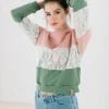 SHOKO Sweater Mia In Pink, Green & Lace. Sweaters & Hoodies