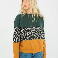 SHOKO Sweater Mia Leo Green&Ocre.