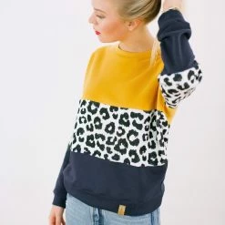 SHOKO Sweaters & Hoodies Sweater Mia Mustard & Leopard.