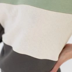 SHOKO Sweaters & Hoodies Sweater Mia Pastel Green, Beige & Dark Grey.