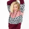 SHOKO Sweater Mia Rose Leo Burgundy Sweaters & Hoodies