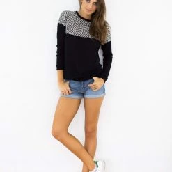 SHOKO Sweaters & Hoodies Sweater Phoria Black White