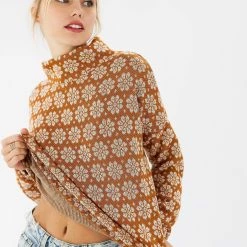 SHOKO Sweater Zoey Knit Orange Brown. Sweaters & Hoodies