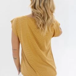 SHOKO Top Aria Light Brown Stripes.