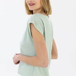 SHOKO Top Aria Olive Chevron Tops & T-Shirts