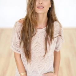 SHOKO Top Cape Town Beige Tops & T-Shirts