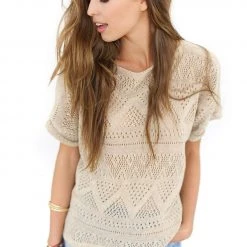 SHOKO Top Cape Town Beige Tops & T-Shirts