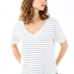 SHOKO Tops & T-Shirts Top Comfy Baby Blue Stripes.