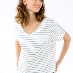 SHOKO Tops & T-Shirts Top Comfy Baby Blue Stripes.