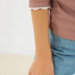 SHOKO Tops & T-Shirts Top Elektra Dusty Pink Lace.