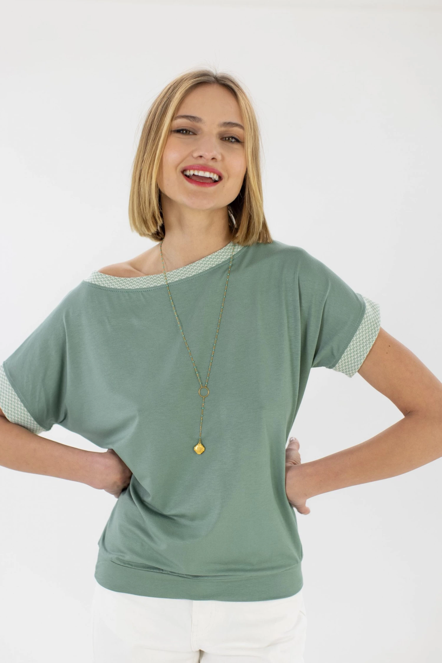 SHOKO Top Emma Mint Chevron. 4 SHOKO Top Emma Mint Chevron.