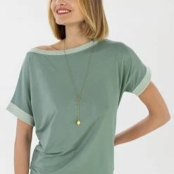 SHOKO Top Emma Mint Chevron.