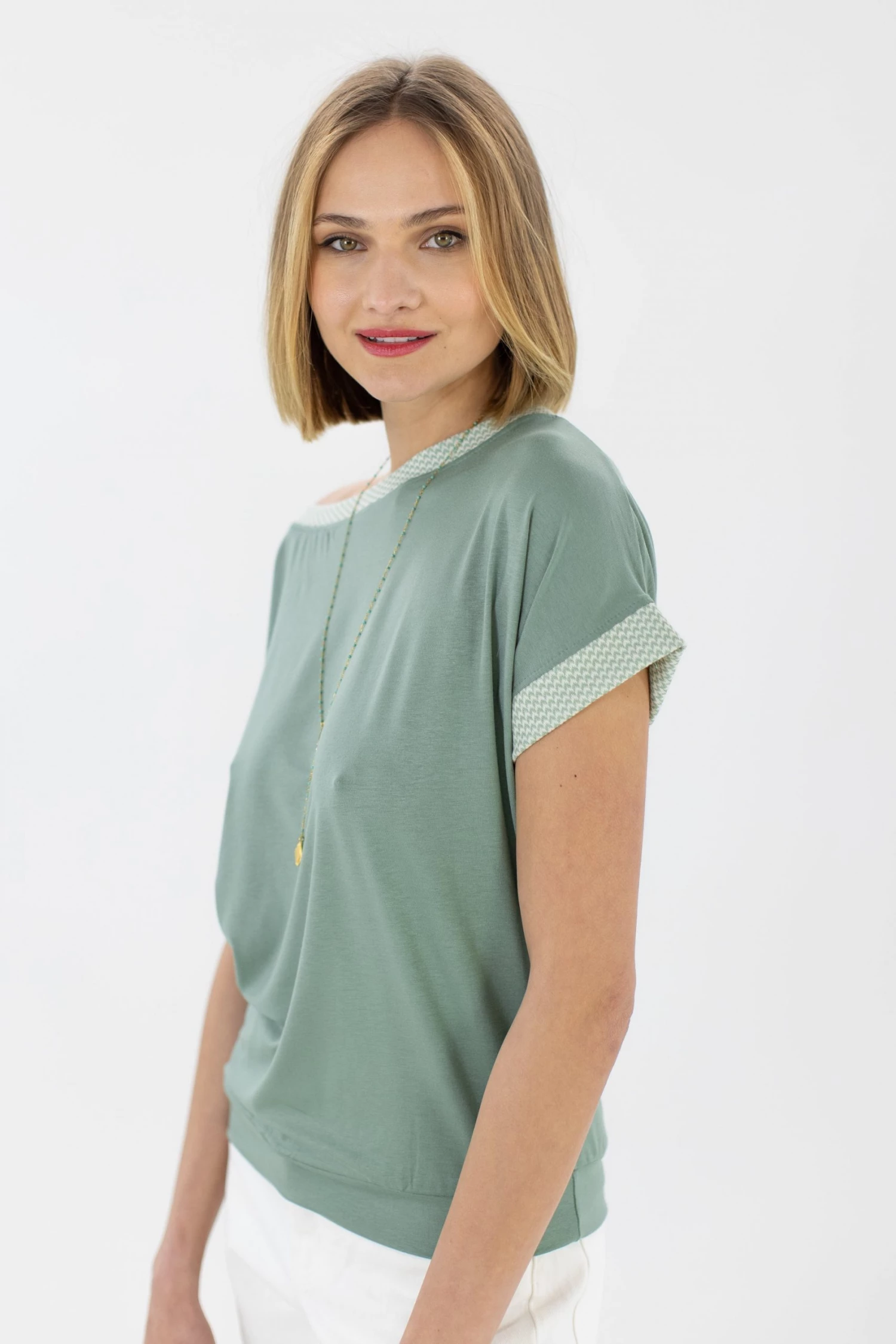 SHOKO Top Emma Mint Chevron. 3 SHOKO Top Emma Mint Chevron.