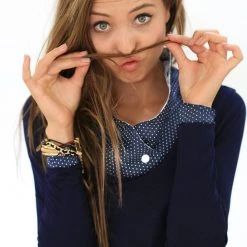 SHOKO Top Home Navy Tops & T-Shirts