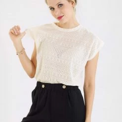 SHOKO Tops & T-Shirts Top Ikaria Cream Lace
