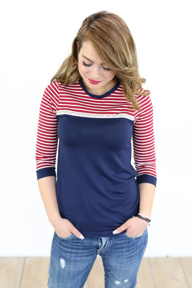 SHOKO Tops & T-Shirts Top Juliet Dark Blue. 1 SHOKO Tops & T-Shirts Top Juliet Dark Blue.