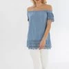 SHOKO Top Meredith Light Blue Tops & T-Shirts