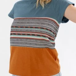 SHOKO Top Mia Green, Aztec & Terracotta.