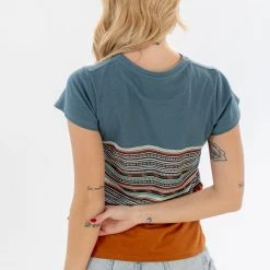 SHOKO Top Mia Green, Aztec & Terracotta.