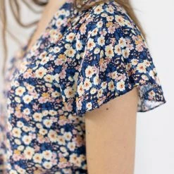 SHOKO Top Plumeria Blue