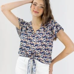 SHOKO Top Plumeria Blue